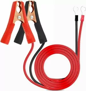 2 Pcs Alligator Clips Booster Jumper Cable 50A-3.3 ft 13 AWG Alligator Clips Booster Jumper Cable，for 12V/ 24V Car Battery Charging Jumper Cable