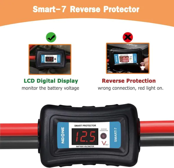 2 Gauge 20ft Jumper Cables with Reverse Polarity Protection - Image 3