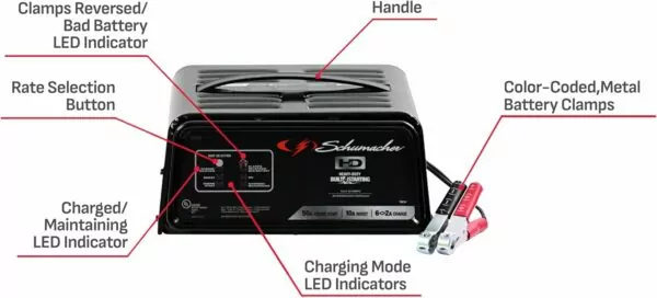 Schumacher Electric 4-in-1 Battery Charger & Starter, 50A, 12V - Image 6