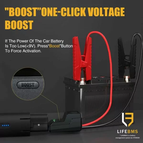 VTOMAN Portable Jumper Cable, 10 Safety Protections for X1, X5, X7, V10, V10 Pro, V12, V22 Jump Starters - Image 3