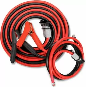 FIERYRED 1 Gauge 30 FT Quick Connect Jumper Cables, 1500A Heavy Duty Booster Cables with Travel Bag， Battery Jumper Cable for Truck, Diesel Trucks, SUV and Car