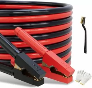 Heavy Duty Jumper Cables for Car Battery, 0 Gauge 30 Feet 1000AMP, Automotive Booster Cables for Jump Starting Dead or Weak Batteries, Suitable for 8L Gas & 6L Diesel, Carrying Bag Included