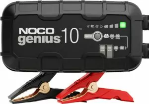 NOCO GENIUS10, 10A Smart Car Battery Charger, 6V and 12V Automotive Charger, Battery Maintainer, Trickle Charger, Float Charger and Desulfator for Motorcycle, ATV, Lithium and Deep Cycle Batteries