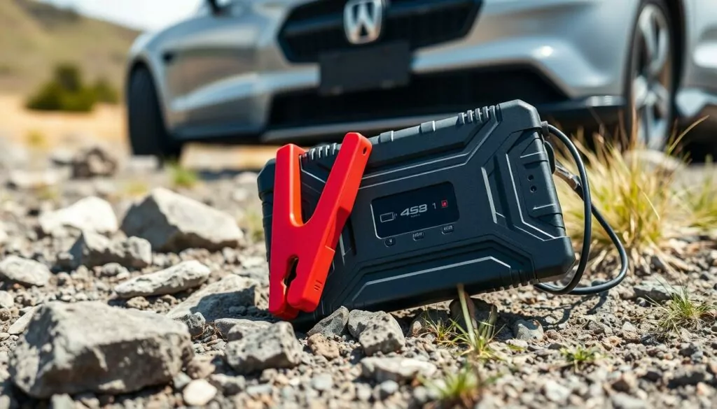 Portable automotive jump starter