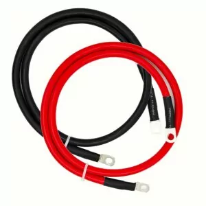 4 AWG Battery Cables, Gauge Power Inverter Cables with 5/16" Ring Terminals for Solar, RV, Auto, Marine Car, Boat （Length 3 ft