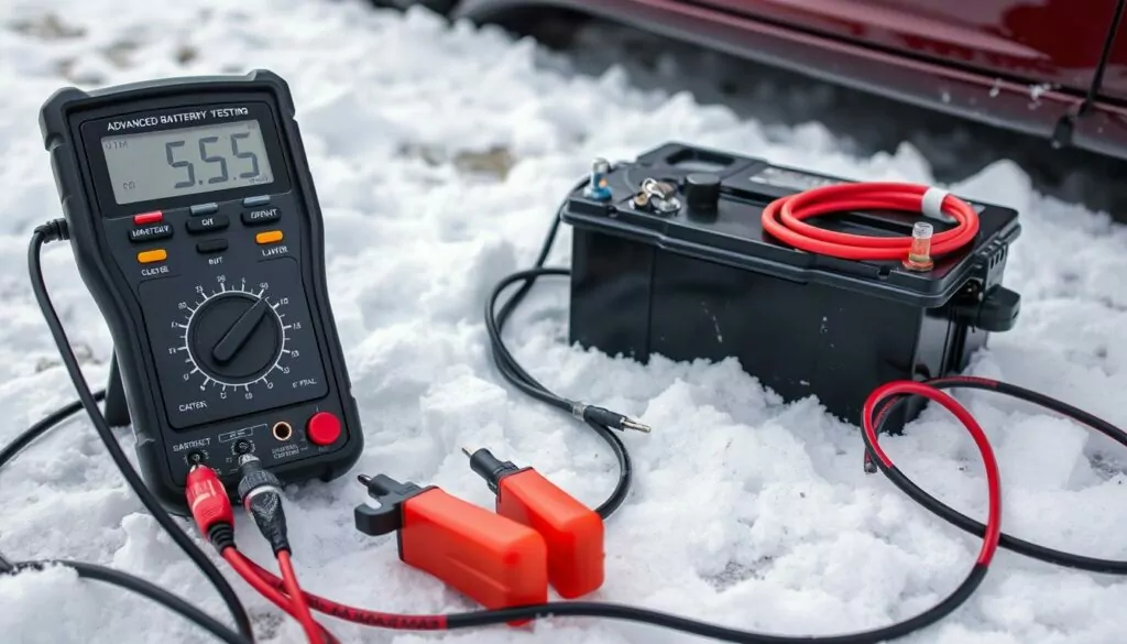 Battery testing equipment for winter car battery care