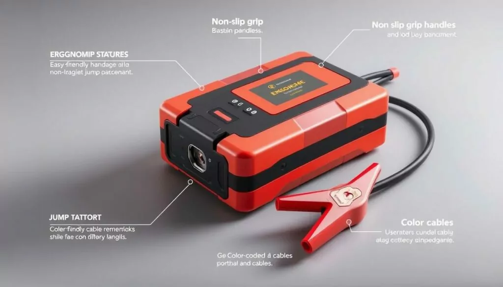 Jump starter ergonomics