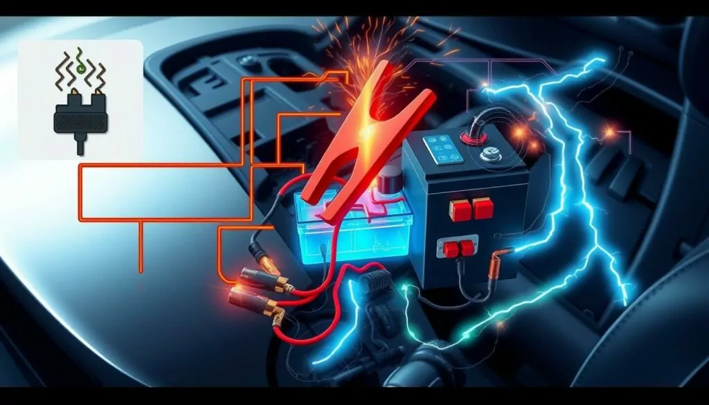 Jump starting electrical circuit