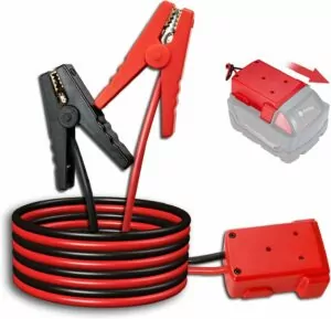 Jumper Cable Clamps for Milwaukee M18 18V Battery Jumper Starter, 8AWG Automotive Booster Cable