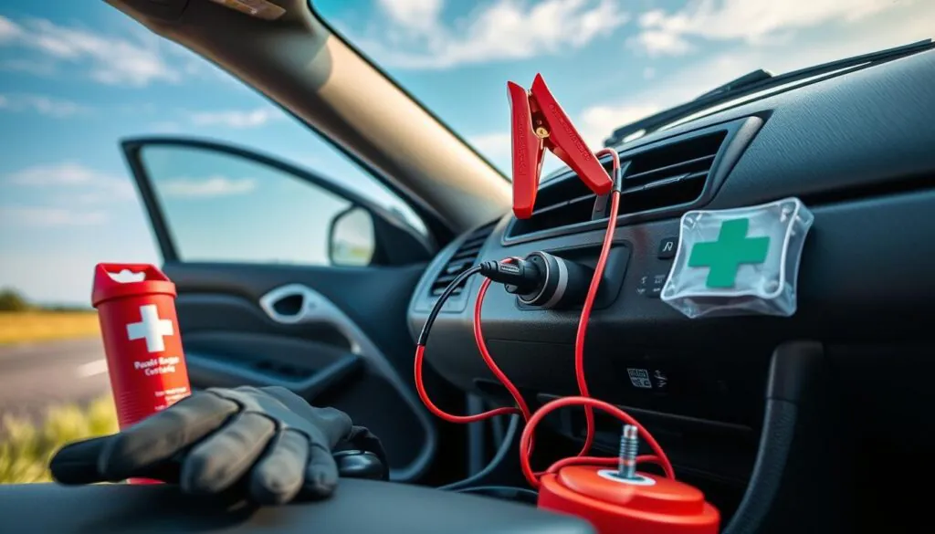 Infographic with tips for using portable jump starters and battery chargers
