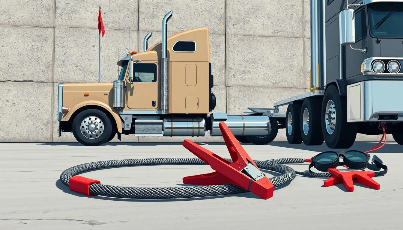 Semi truck jumper cables